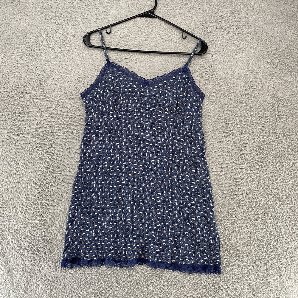 American Eagle Babydoll Dress Womens Medium Y2K Floral Slip Lace Cottagecore
